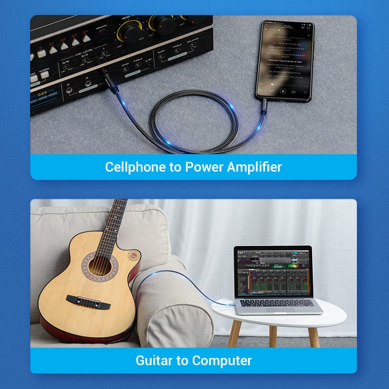 Adaptateur de câble Aux Jack 6.5 à 3.5 pour amplificateur de guitare  haut-parleur câble Audio TRS Jack 3.5mm à 6.5mm câble Audio auxiliaire
