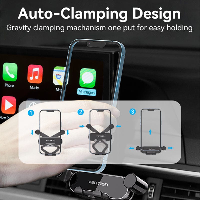 VENTION 速卖通 Car Phone Holder Stand for Samsung Xiaomi iPhone 12 13 for Mobile Phone Air Vent Phone Stand for Telephone Car Holder