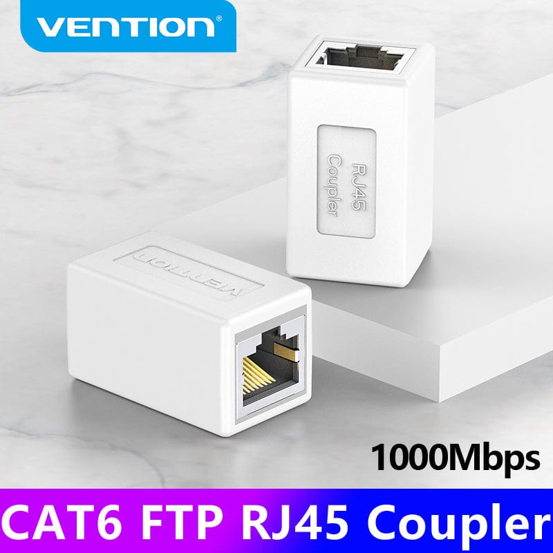 VENTION 速卖通 Cat6 Connector FTP Cat6/5e Ethernet Adapter 8P8C Network Extender Extension Cable for Ethernet Cable RJ45 Connector