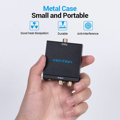 VENTION 速卖通 Digital to Analog Digital to Analog Audio Converter Adapter 3.5mm Jack RCA  Decoder Optical Fiber Coaxial Signal