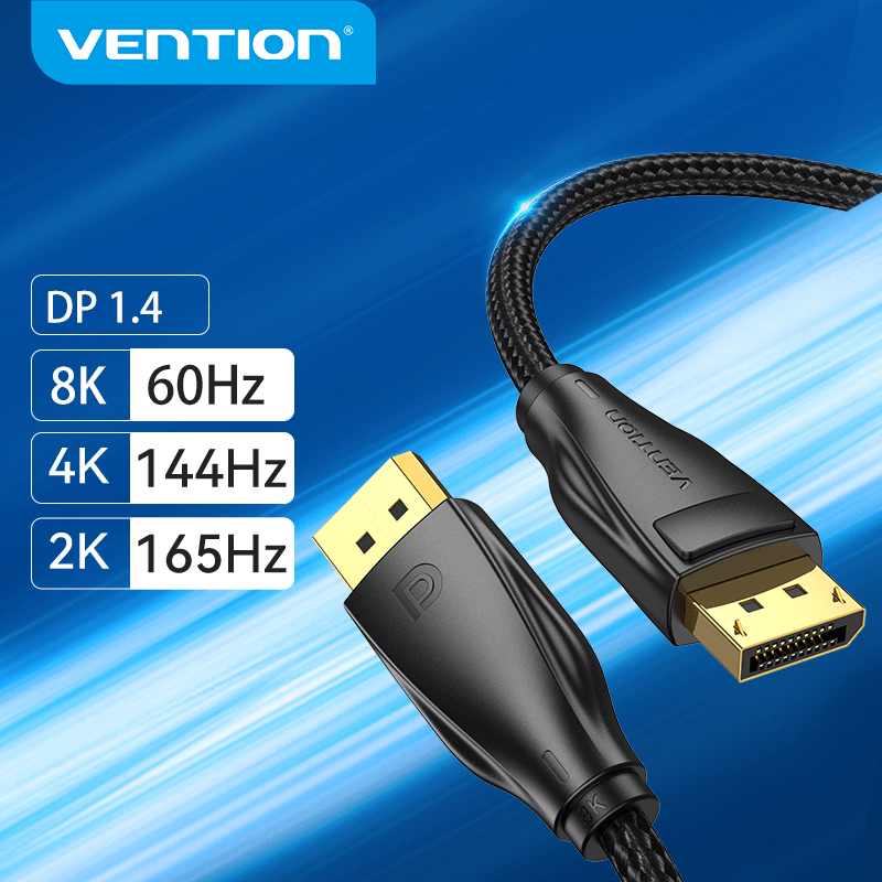 VENTION 速卖通 DisplayPort 1.4 Cable 8K@60Hz 4K@144Hz 1080P@240Hz 32.4Gbps for Gaming Monitor HDCP 2.2 Graphics Card PC HDTV DP Cable