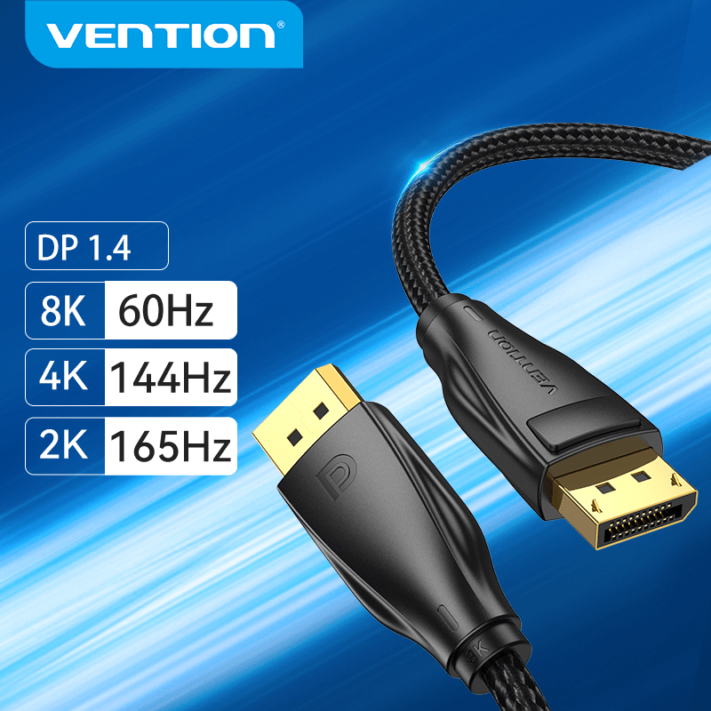Vention 8K Gaming DP Cable - High Refresh Rate, HDR, 32.4Gbps