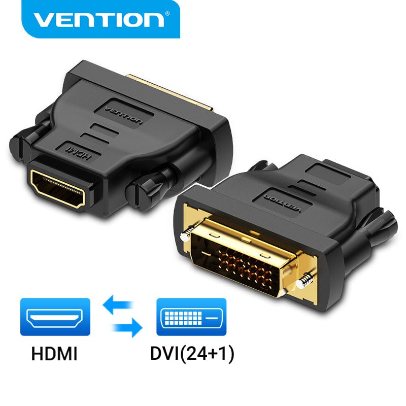 VENTION 速卖通 DVI to HDMI Adapter Bi-directional DVI D 24+1 Male to HDMI Female Cable Connector Converter for Projector HDMI to DVI