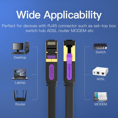 VENTION 速卖通 Ethernet Cable RJ 45 Cat7 Lan Cable STP RJ45 Network Cable for Cat6 Compatible Patch Cord for Router Cat7 Ethernet Cable
