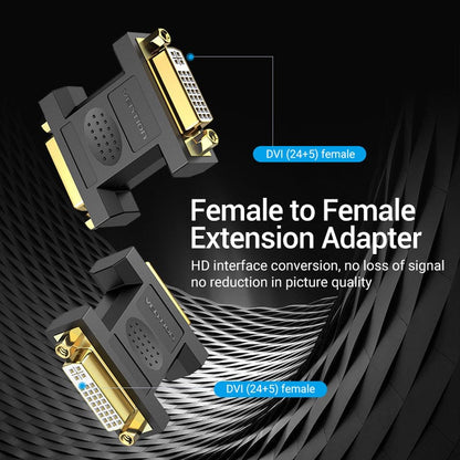VENTION 速卖通 F to F-Classic DVI Adapter DVI-I 24+5 Female to Male Extension Adapter 1080P 60Hz DVI Converter