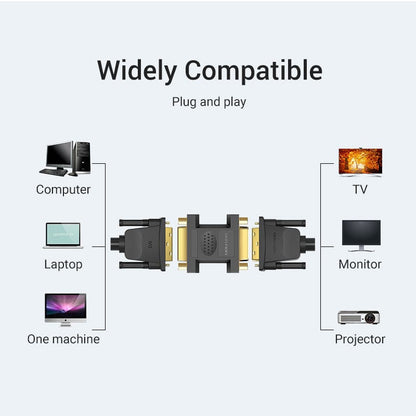 VENTION 速卖通 F to F-Classic DVI Adapter DVI-I 24+5 Female to Male Extension Adapter 1080P 60Hz DVI Converter