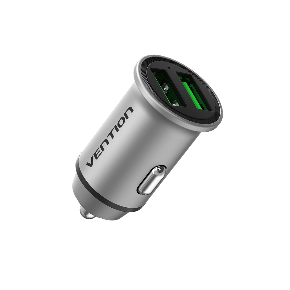 VENTION 速卖通 FFAH0 Dual USB USB Car Charger Quick Charge SCP QC4.0 QC3.0 30W Type C PD Car Fast Charging for Xiaomi Huawei iPhone PD Charger
