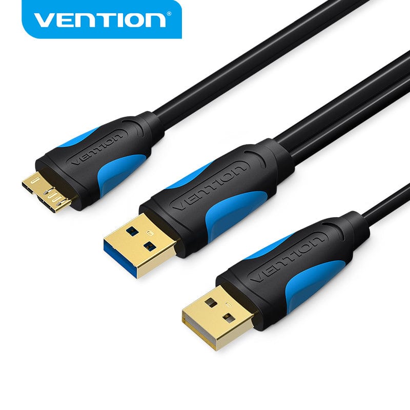 VENTION 速卖通 Micro USB 3.0 Cable 5Gbps USB High Speed Data Cord with Power Supply for Galaxy S5 Note3 Mobile HDD USB Micro B Cable