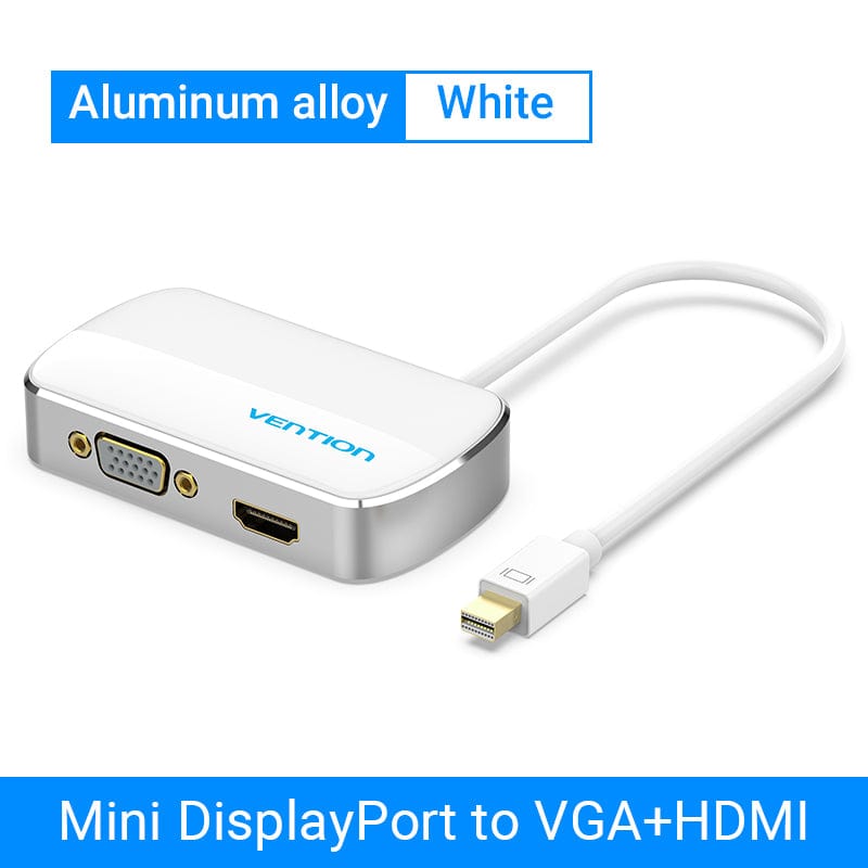 VENTION 速卖通 Mini DP to HDMI VGA / 0.15m Mini DisplayPort Converter to HDMI VGA Adapter 2 in 1
