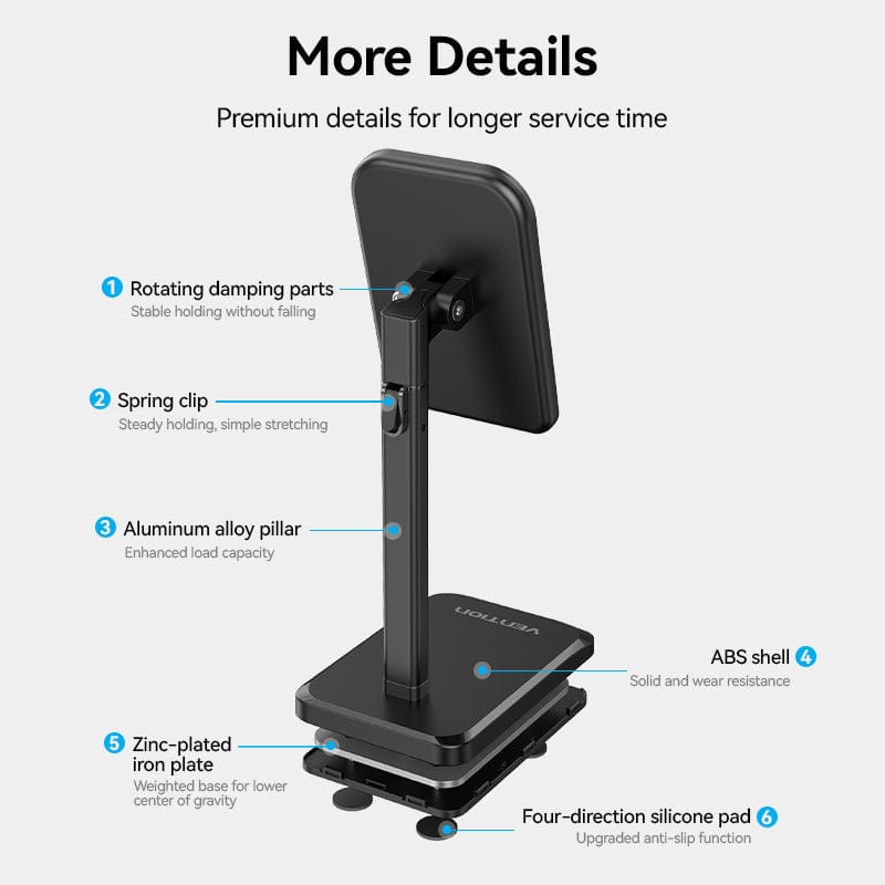 VENTION 速卖通 Mobile Phone Holder Stand for iPhone 13 12 Pro Max Samsung Cell Phone Holder Stand Tablet Stand for Xiaomi Phone Holder