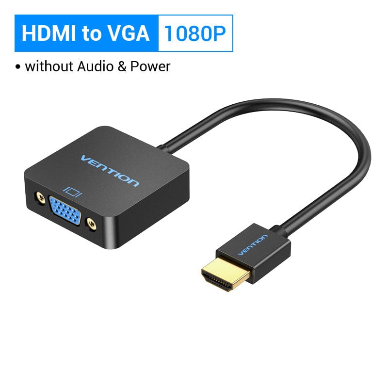 VENTION 速卖通 no Audio Power HDMI to VGA Adapter Male to Female Converter 1080P VGA to HDMI With 3.5 Jack Audio Cable for Laptop TV Box HDMI to VGA