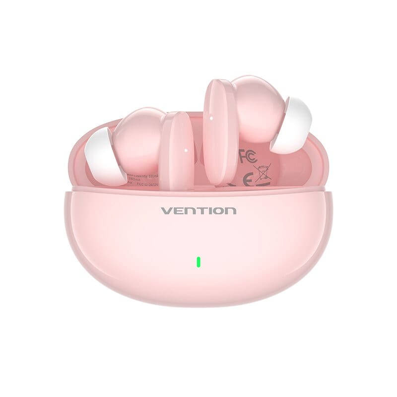 VENTION 速卖通 Pink Vention Bluetooth 5.3 Earphones TWS True Wireless Headphones USB-C AAC/SBC Stereo Sports Earbuds with Mic Hi-Fi Headset