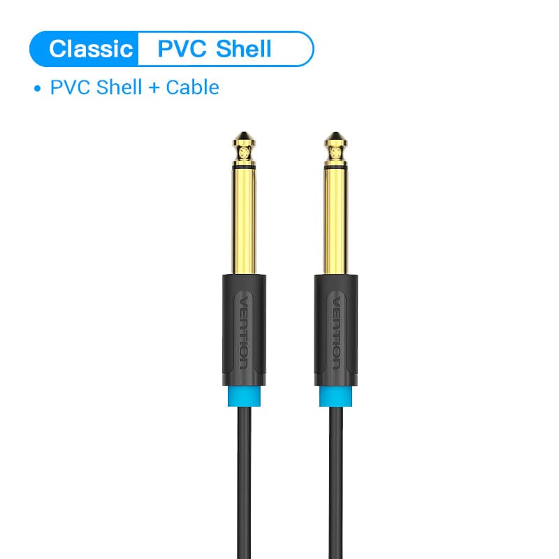 VENTION 速卖通 PVC Shell / 0.5m Aux Guitar Cable Jack 6.5 mm to 6.5 mm Audio Cable for Guitar Mixer Speaker Stereo Jack 6.35mm Aux Cable 1m 3m 5m 10m