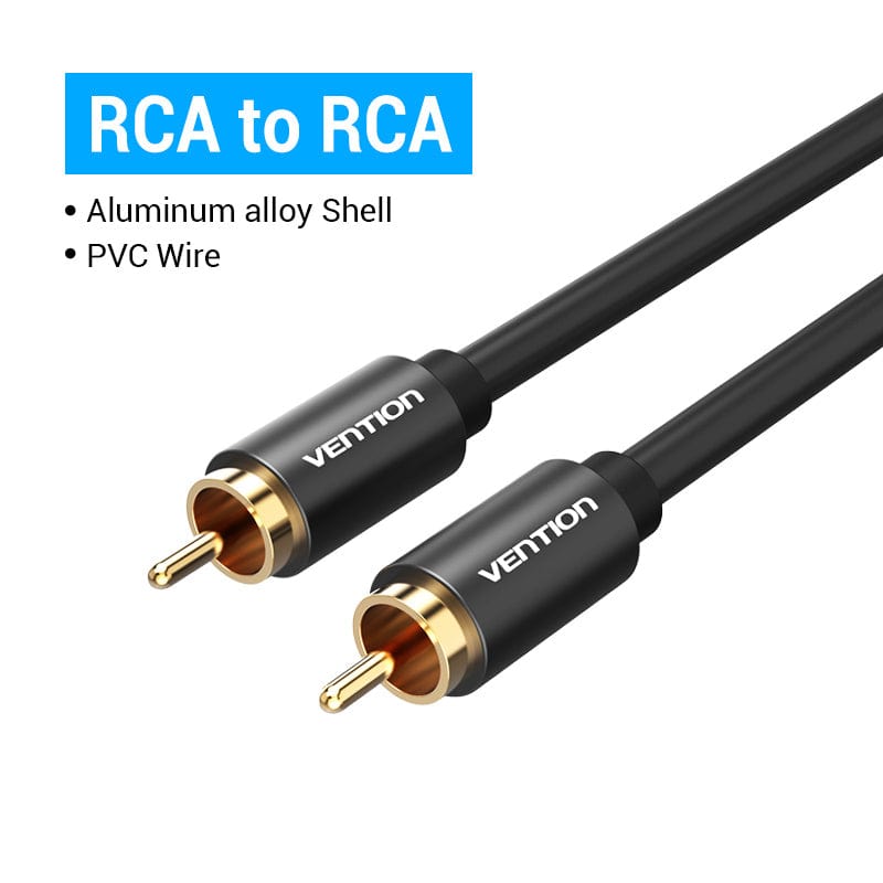 VENTION 速卖通 RCA to RCA Audio Cable Male to Male Coaxial Cable for TV Box Amplifier Stereo HiFi 5.1 SPDIF Video Aux Cable 1m 2m