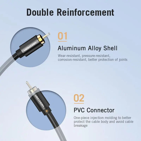 Vention VAB-R09 RCA Cable | Superior Audio & Video Quality
