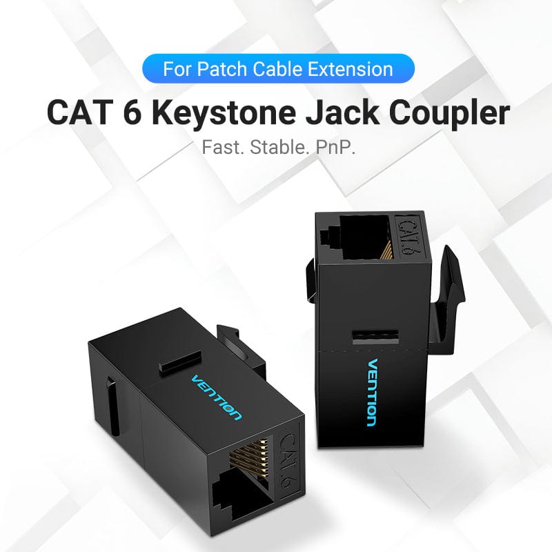 VENTION 速卖通 RJ45 Connector Cat6 Ethernet Adapter Female to Female R J45 8P8C Network Extender Extension Cable for Ethernet Cable