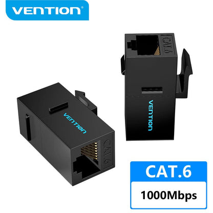 VENTION 速卖通 RJ45 Connector Cat6 Ethernet Adapter Female to Female R J45 8P8C Network Extender Extension Cable for Ethernet Cable