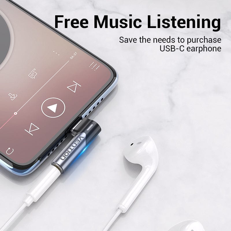 Vention USB-C to Audio Adapter (BGWH0) Hi-Res Sound Comfort