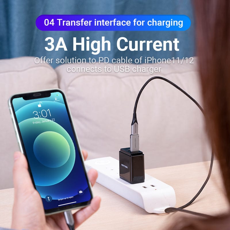 VENTION 速卖通 USB C Adapter USB 3.0 2.0 Male to Type C Female Converter cable for Laptop Samsung S20 Xiaomi 10 Earphone USB Adapter