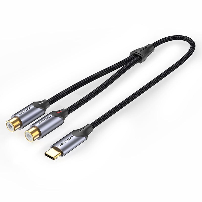 VENTION 速卖通 usb c to rca / 0.5m USB C to RCA Audio Cable Type C Male to 2 RCA Female for Huawei Xiaomi Laptop Speaker Amplifier USB-C RCA Y Splitter