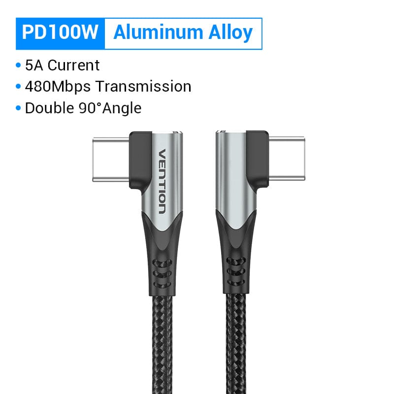 VENTION 速卖通 USB C to USB Type C Cable for Samsung S9 Plus PD 100W Fast Charge Quick Charge 4.0 USB-C Wire for Macbook Pro USB Cord