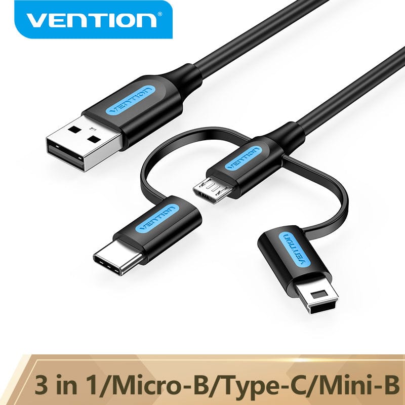 VENTION 速卖通 USB Type C Cable for Huawei P40 3A Fast Micro USB Charger Data Cord for Xiaomi Samsung HTC LG Mini USB Mobile Phone Wire