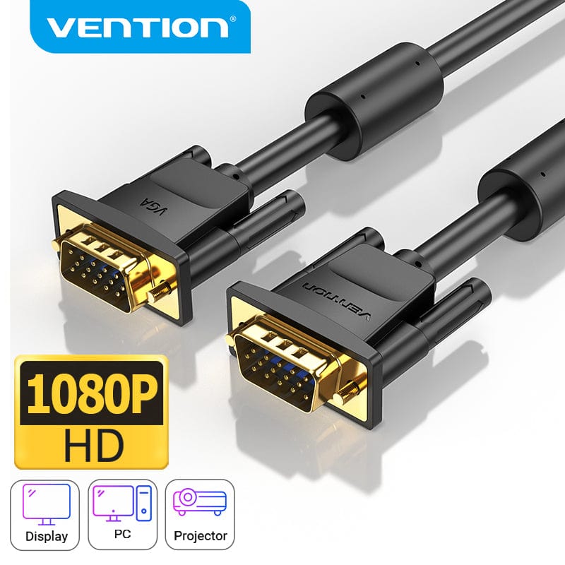 VENTION 速卖通 VGA Cable Male to Male 1080P 15 Pin VGA to VGA Cable for Monitor Projector TV Braided Shielding Cord 1m 5m VGA Converter