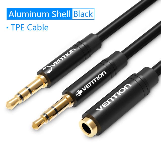 VENTION 0.3m 2 in 1 3.5mm Audio Cable