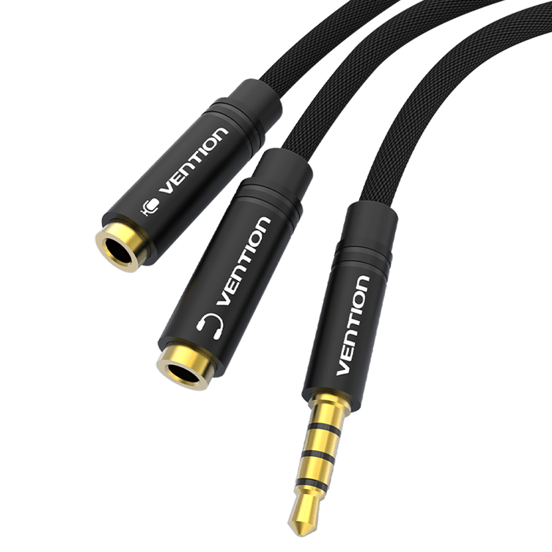 VENTION 0.3m 4 Pole 3.5mm Audio Splitter Cable