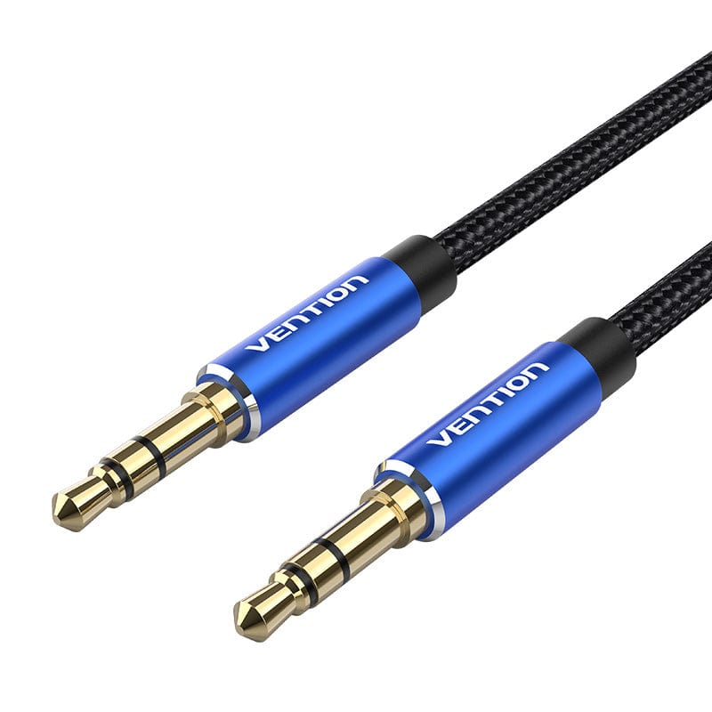 VENTION 0.5m / Blue Cotton Braided 3.5mm Male to Male Audio Cable