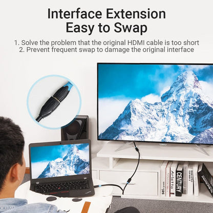 VENTION 0.5m HDMI Extension 4K/60Hz Cable HDMI 2.0 Female to Female Cable Extender for PS4/3 HDTV Projector HDMI 2.0 Cable Extension