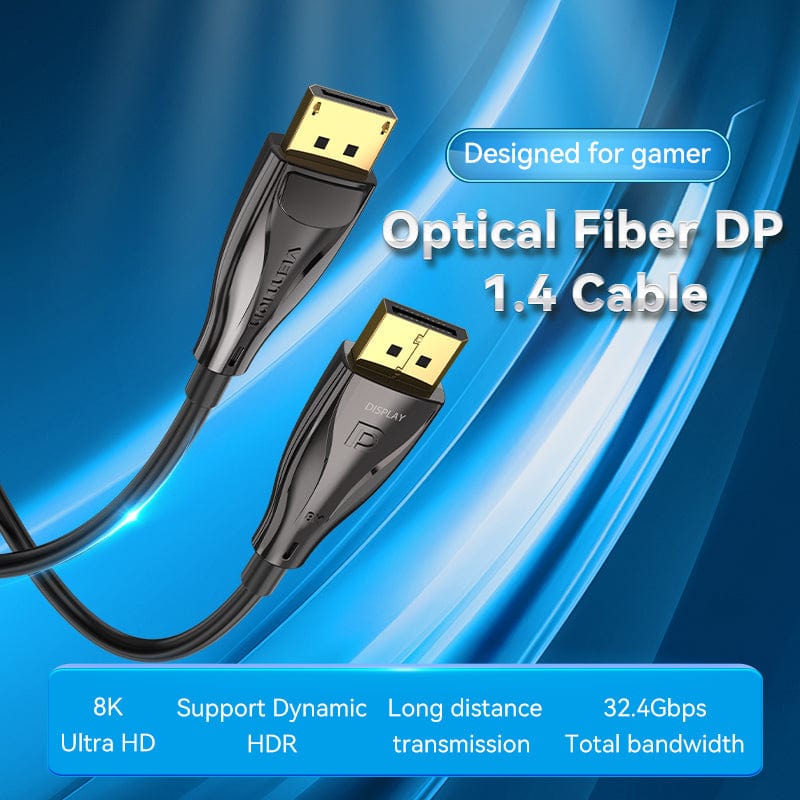 Vention 1.5m Optical DP Male to Male HD Cable 1.4 TV/BOX ps3/4/5 /Monitor/Laptop