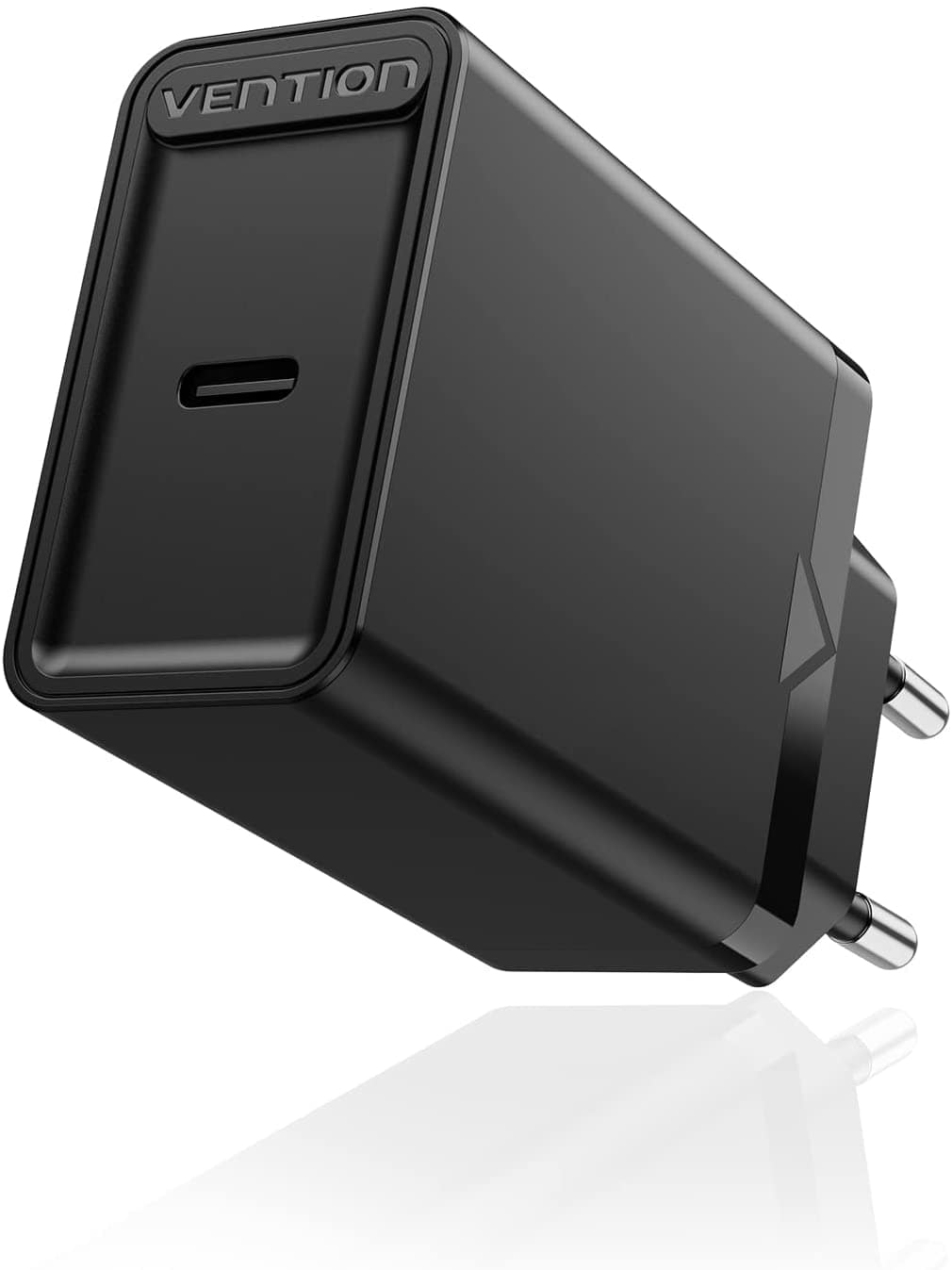 VENTION 1-port USB-C Wall Charger(20W) EU/JP-Plug Black