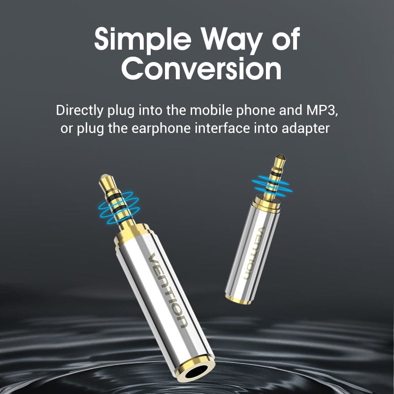 VENTION 2.5mm Male to 3.5mm Female Audio Adapter