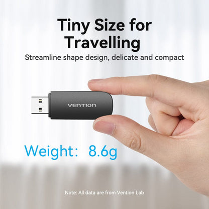 VENTION 2-in-1 USB 3.0 A Card Reader(SD+TF) Black Single Drive Letter