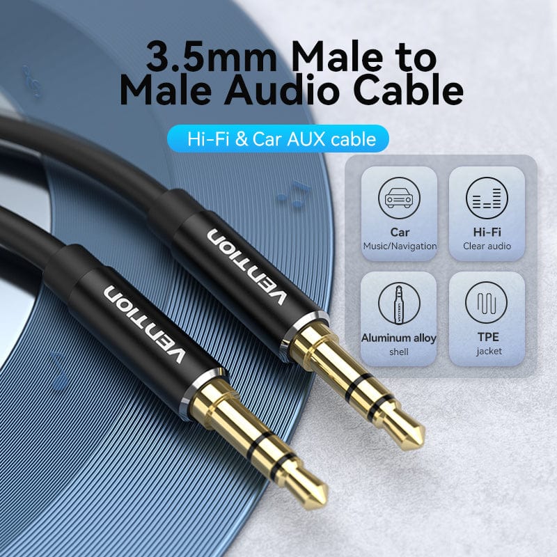 Vention 3 5mm Male To Male Audio Cable Hi Fi Sound Car AUX Vention 3 5mm Male To Male Audio Cable Hi Fi Sound Car AUX