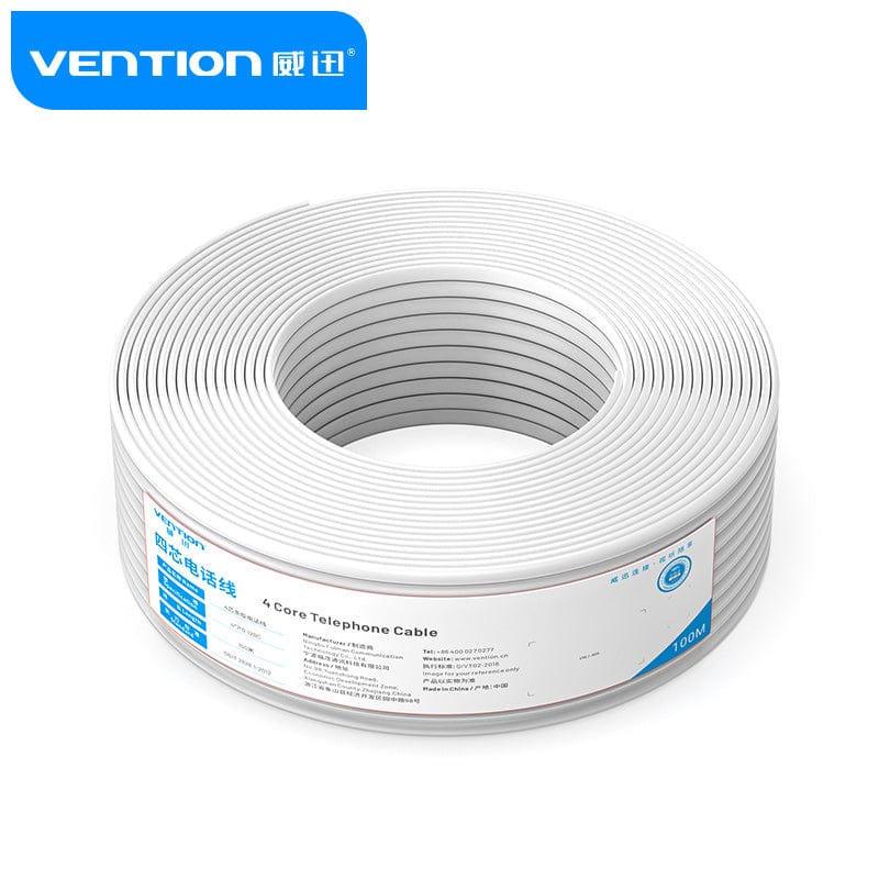 VENTION 4 Core Telephone Cable 100M White