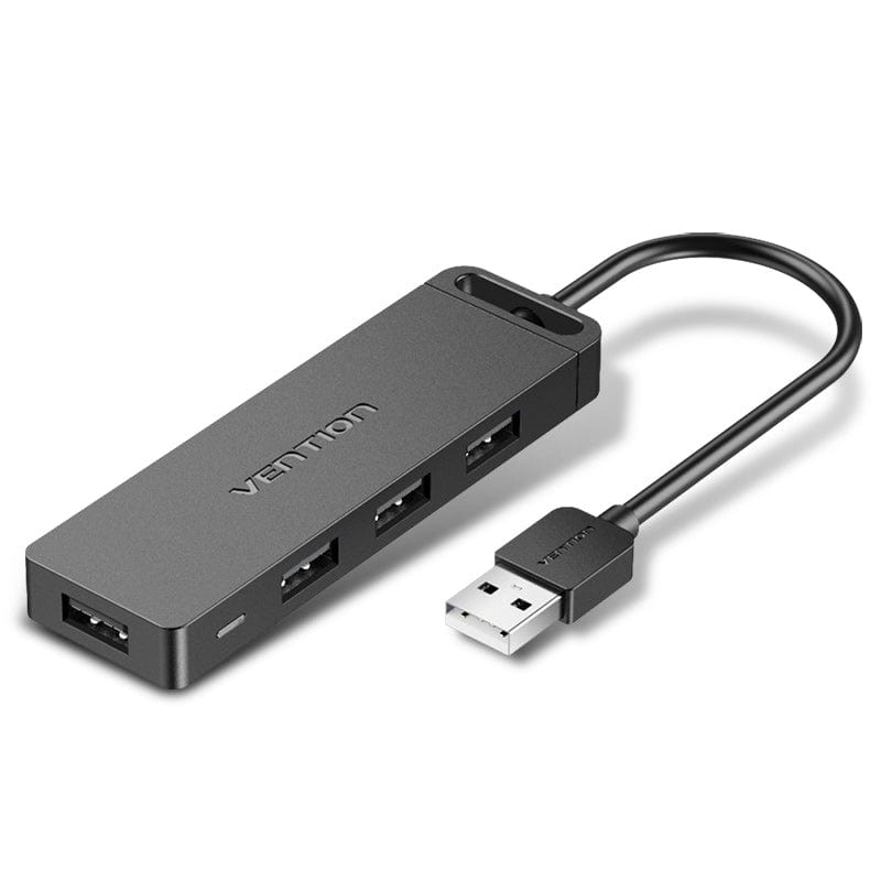 VENTION 4-Port USB 2.0 Hub With Power Supply  Black