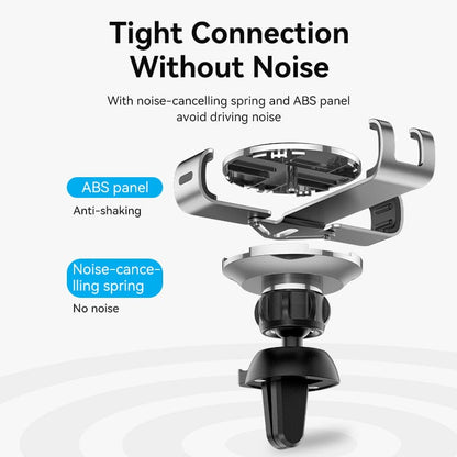 VENTION Auto-Clamping Car Phone Mount With Spring Clip Gray Disc Type