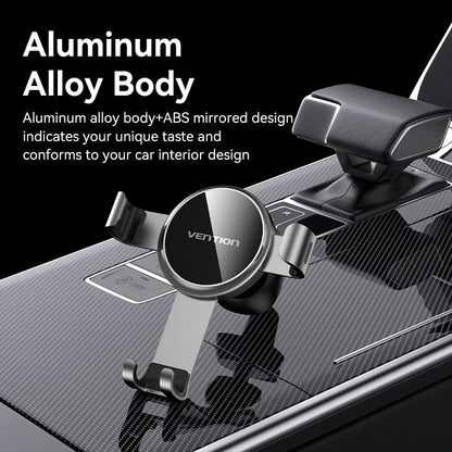 VENTION Auto-Clamping Car Phone Mount With Spring Clip Gray Disc Type