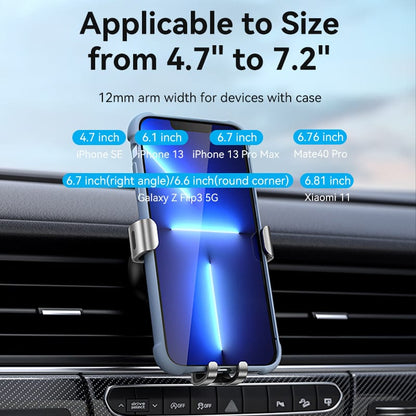 VENTION Auto-Clamping Car Phone Mount With Spring Clip Gray Disc Type