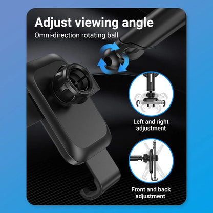 VENTION Auto-Clamping Car Phone Mount With Suction Cup Black Square Type