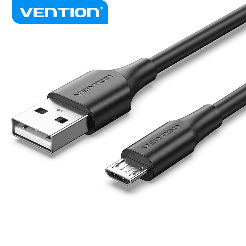 VENTION Black / 0.25M USB 2.0 A Male to Micro-B Male 2A Cable Black/White