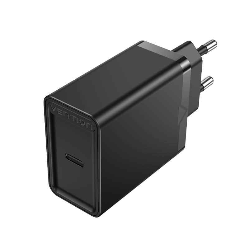 VENTION Black 1-port USB-C Wall Charger(30W) EU-Plug