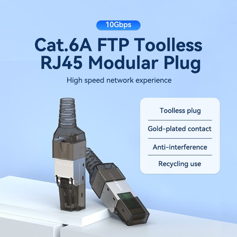 VENTION Cat.6A FTP Toolless RJ45 Modular Plug