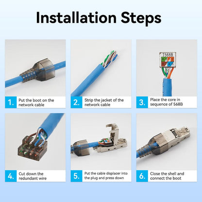 VENTION Cat.6A FTP Toolless RJ45 Modular Plug