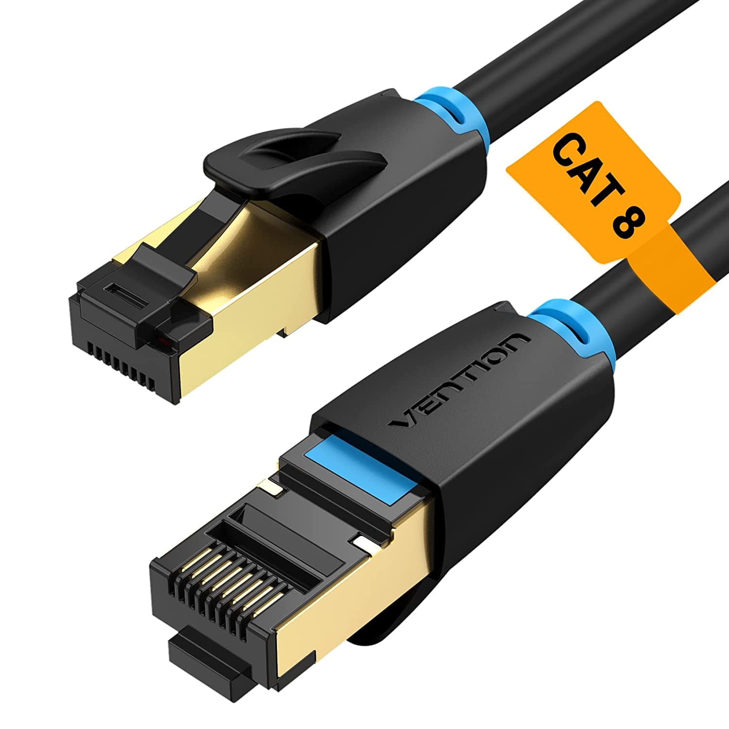 Câble Ethernet Cat 8 câble Ethernet haute vitesse, connecteur RJ45 plaqué  or, câble LAN câble réseau S/FTP pour modem/routeur/PS4/5/jeux/PC