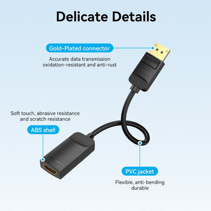 VENTION DP to HDMI 4K@60Hz Converter for computer TV laptop displayer
