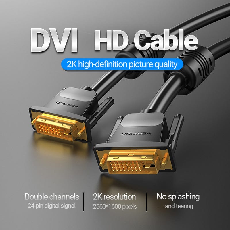 Connectique Audio / Vidéo Deleycon Câble HDMI-DVI 1m HDMI vers DVI 24+1 -  1080p FULL HD HDTV 1920x1080 connecteurs plaqués or - TV / Projecteurs / PC  - No