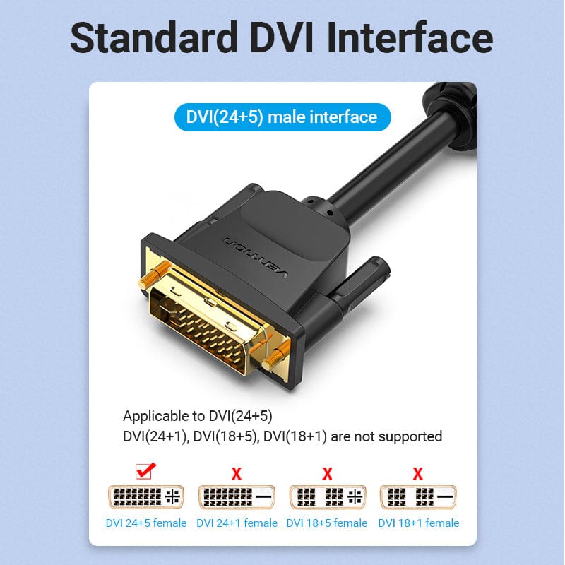 Vention DVI(24+5) to VGA Cable for Computer Laptop TV displayer